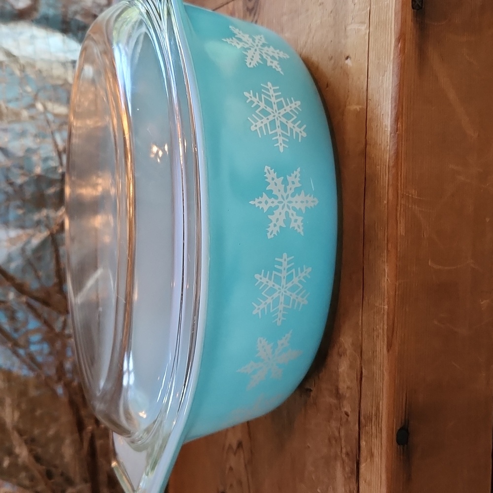 Pyrex Vintage snowflake 043 1.5 QT casserole and lid - Picture 4 of 8
